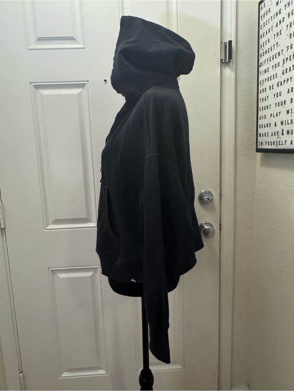JoyLab Black Half-Zip Hooded Sweatshirt - Picture 3 of 6